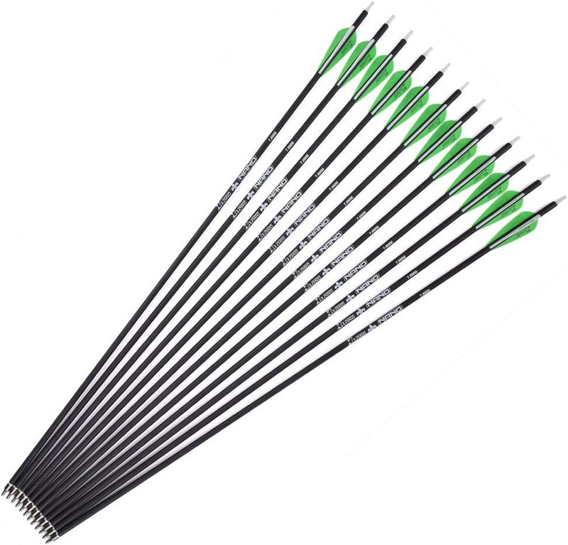 Yls Archery 26/28/30Inch Carbon Arrow Practice Hunting Arrows with100 Grain Removable Tips for Compound & Recurve Bow(Pack of 12) - Image 3